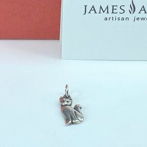 Lovely James Avery sterling silver Sitting cat charm JR862